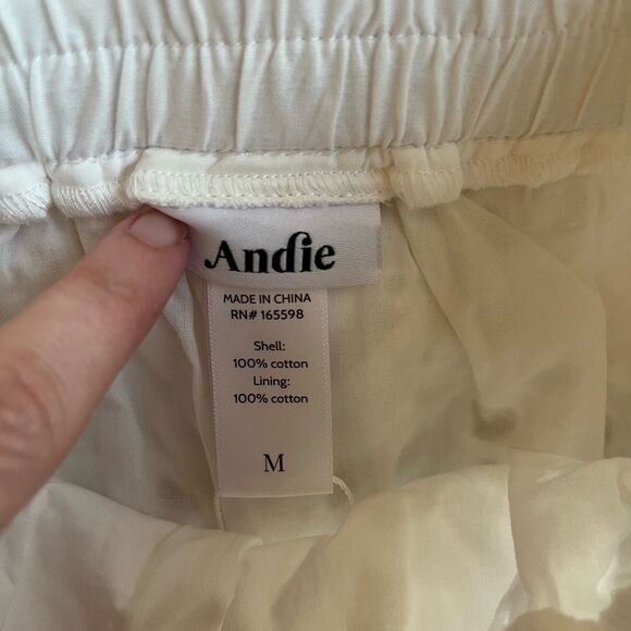 NWT Andie Swim The Mona Eyelet Scalloped‎ Pull On Skirt Coconut White sz M - Picture 9 of 10